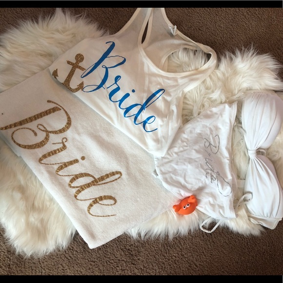 Other - bride bundle- swim suit, tank top, towel